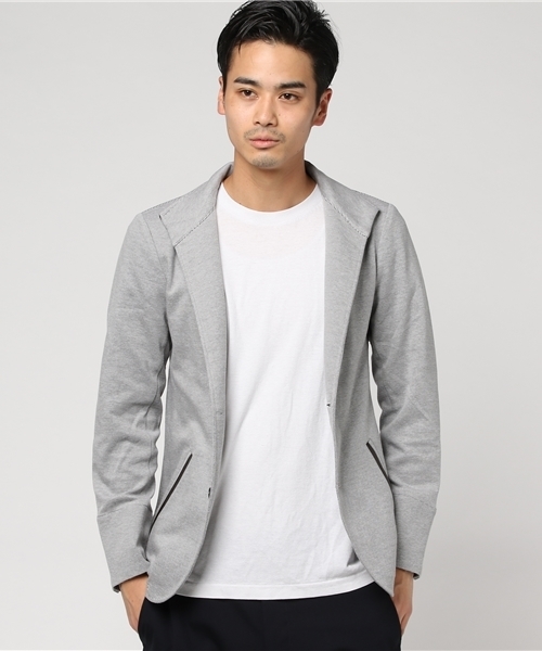 MEN'S BIGI(メンズビギ)の「スタンドカラージャケット/ミラノリブ(テーラードジャケット・メンズ・ネイビー/グレー・LL/M/S/L)」の6枚目の写真