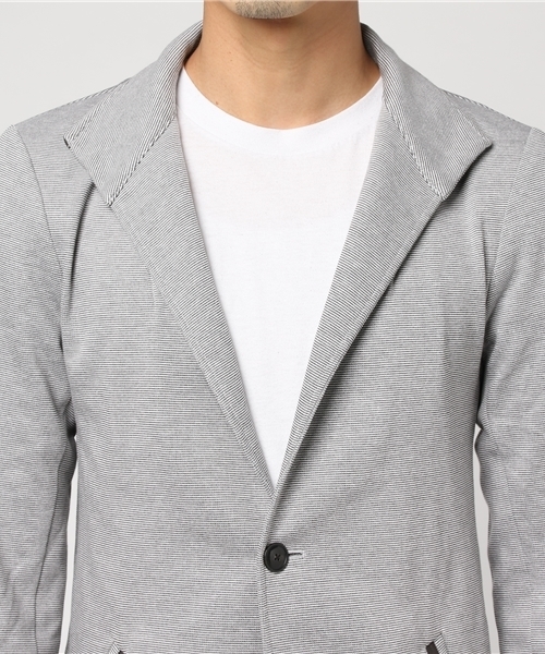 MEN'S BIGI(メンズビギ)の「スタンドカラージャケット/ミラノリブ(テーラードジャケット・メンズ・ネイビー/グレー・LL/M/S/L)」の7枚目の写真