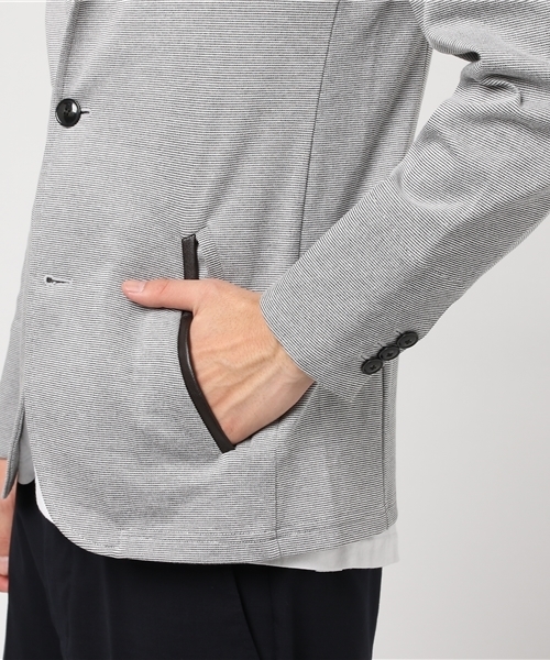 MEN'S BIGI(メンズビギ)の「スタンドカラージャケット/ミラノリブ(テーラードジャケット・メンズ・ネイビー/グレー・LL/M/S/L)」の8枚目の写真