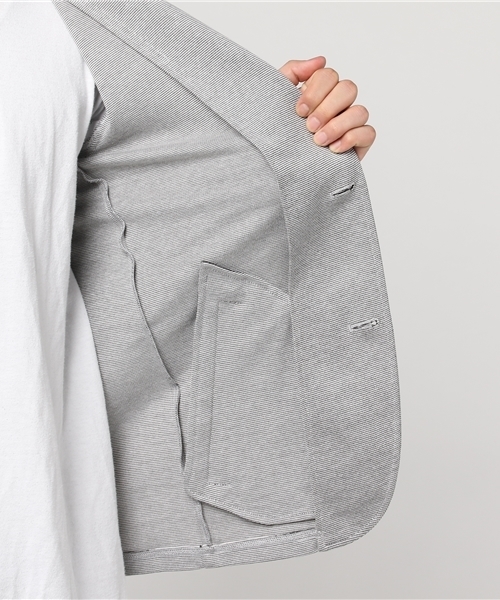 MEN'S BIGI(メンズビギ)の「スタンドカラージャケット/ミラノリブ(テーラードジャケット・メンズ・ネイビー/グレー・LL/M/S/L)」の9枚目の写真
