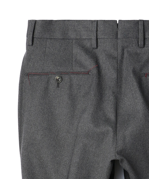 PT01 フランネル グレー スラックス ウールパンツ 446 秋冬 ストレッチ