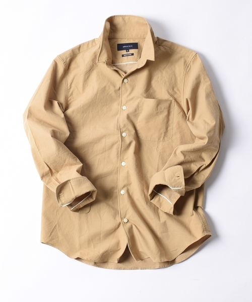 SHIPS JET BLUE（シップスジェットブルー）の「SHIPS JET BLUE: スタンドワイヤー ドビーシャツ（シャツ/ブラウス・メンズ・ベージュ/ネイビー/ピンク/ホワイト・SMALL/LARGE/X-LARGE/MEDIUM）」の3枚目の写真