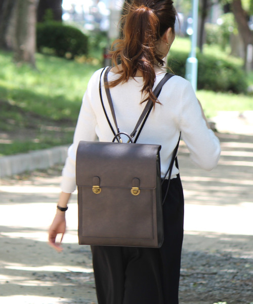 VitaFelice(ヴィータフェリーチェ)の「3wayサッチェルバッグ リュックサック RUCKSACK サマーバッグ(バックパック/リュック・レディース・ブラック/ブラウン/キャメル・FREE)」の12枚目の写真