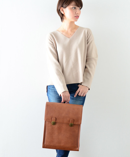 VitaFelice(ヴィータフェリーチェ)の「3wayサッチェルバッグ リュックサック RUCKSACK サマーバッグ(バックパック/リュック・レディース・ブラック/ブラウン/キャメル・FREE)」の11枚目の写真