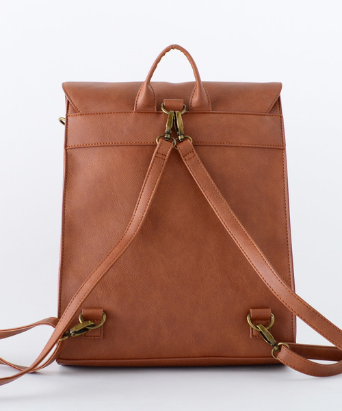 VitaFelice(ヴィータフェリーチェ)の「3wayサッチェルバッグ リュックサック RUCKSACK サマーバッグ(バックパック/リュック・レディース・ブラック/ブラウン/キャメル・FREE)」の6枚目の写真