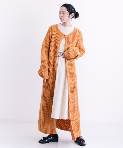 MERLOT（メルロー）の「ロングリブニットカーディガン1103（カーディガン/ボレロ・レディース・ブラック/グリーン/アイボリー/キャメル・FREE）」の6枚目の写真