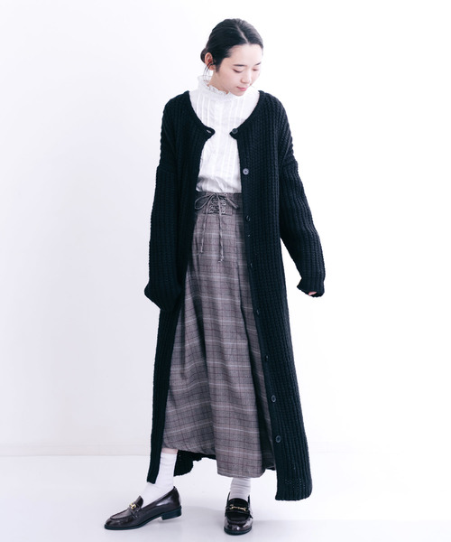 MERLOT（メルロー）の「ロングリブニットカーディガン1103（カーディガン/ボレロ・レディース・ブラック/グリーン/アイボリー/キャメル・FREE）」の17枚目の写真