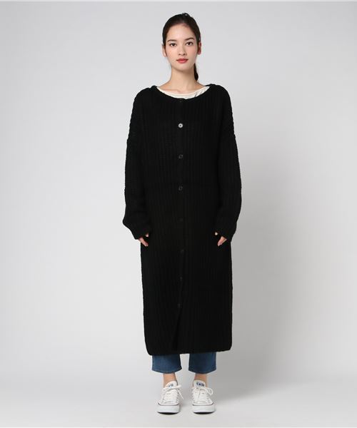 MERLOT（メルロー）の「ロングリブニットカーディガン1103（カーディガン/ボレロ・レディース・ブラック/グリーン/アイボリー/キャメル・FREE）」の16枚目の写真