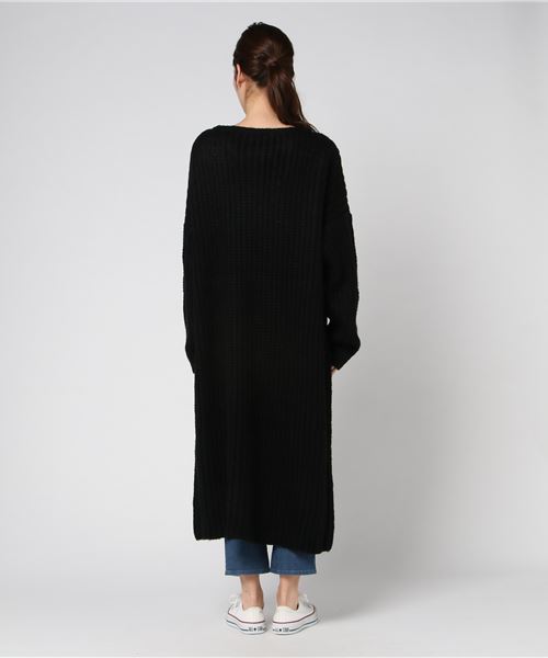 MERLOT（メルロー）の「ロングリブニットカーディガン1103（カーディガン/ボレロ・レディース・ブラック/グリーン/アイボリー/キャメル・FREE）」の20枚目の写真