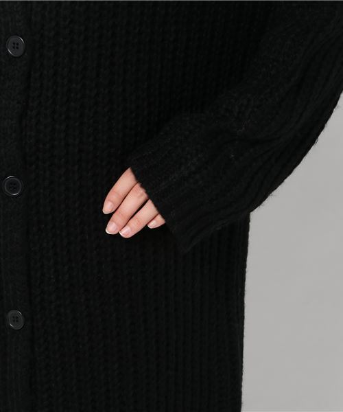 MERLOT（メルロー）の「ロングリブニットカーディガン1103（カーディガン/ボレロ・レディース・ブラック/グリーン/アイボリー/キャメル・FREE）」の13枚目の写真