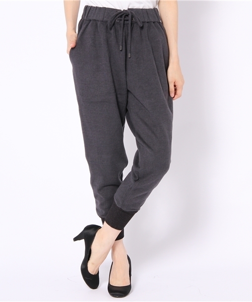 CROON A SONG（クルーンアソング）の「Wフェイスカットソーサルエルパンツ（その他パンツ・レディース・ブラック/ネイビー・38）」の7枚目の写真