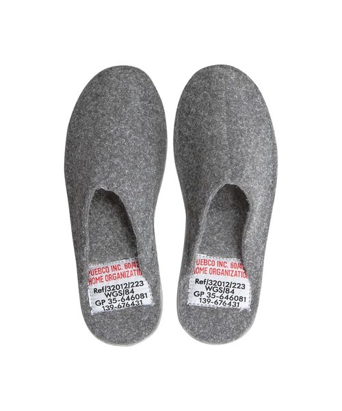 PUEBCO（プエブコ）の「SLIPPER（ルームシューズ/スリッパ・メンズ・ライトグレー/ダークグレー・SMALL/LARGE）」の5枚目の写真