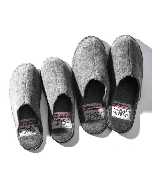 PUEBCO（プエブコ）の「SLIPPER（ルームシューズ/スリッパ・メンズ・ライトグレー/ダークグレー・SMALL/LARGE）」の7枚目の写真