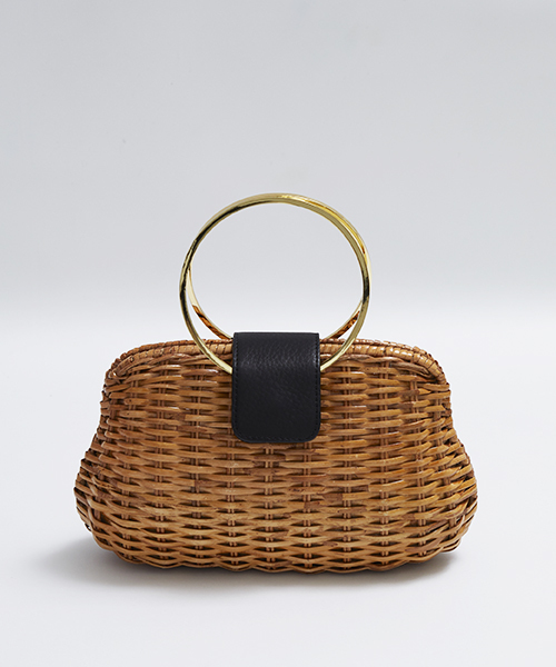 STUDIOUS SELECT（ステュディオスセレクト）の「【VIOLA’dORO】スプリットラタンサークルハンドバッグ MIRO V-8130（ハンドバッグ・レディース・キャメル・FREE）」の3枚目の写真