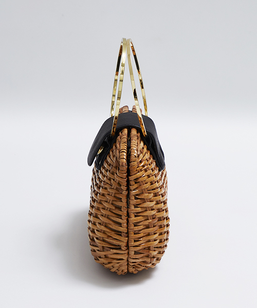 STUDIOUS SELECT（ステュディオスセレクト）の「【VIOLA’dORO】スプリットラタンサークルハンドバッグ MIRO V-8130（ハンドバッグ・レディース・キャメル・FREE）」の4枚目の写真