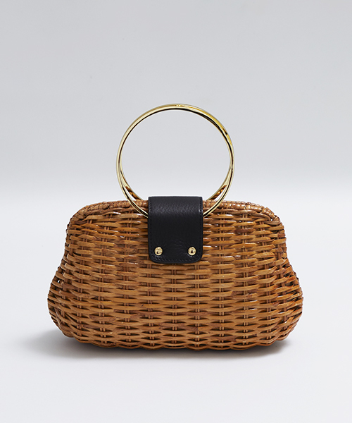 STUDIOUS SELECT（ステュディオスセレクト）の「【VIOLA’dORO】スプリットラタンサークルハンドバッグ MIRO V-8130（ハンドバッグ・レディース・キャメル・FREE）」の5枚目の写真