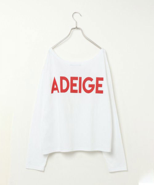 VENCEEXCHANGE（ヴァンスエクスチェンジ）の「BIGオフショルロゴロンT       （Tシャツ/カットソー・レディース・ホワイト/ブラック/ダークオリーブ・MEDIUM）」の2枚目の写真