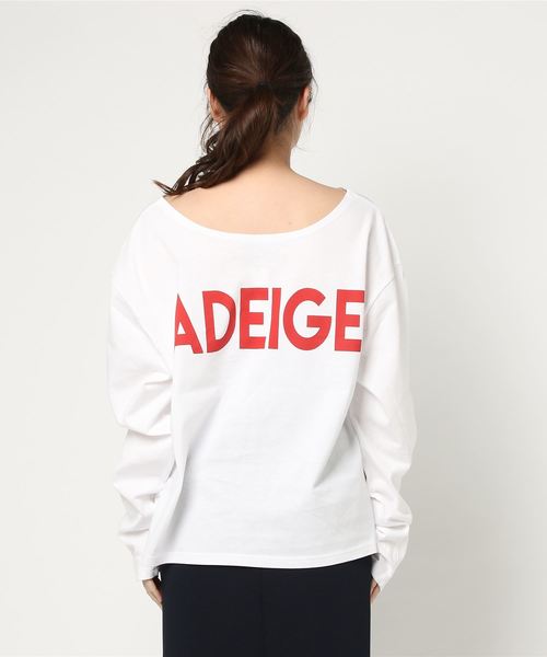 VENCEEXCHANGE（ヴァンスエクスチェンジ）の「BIGオフショルロゴロンT       （Tシャツ/カットソー・レディース・ホワイト/ブラック/ダークオリーブ・MEDIUM）」の5枚目の写真