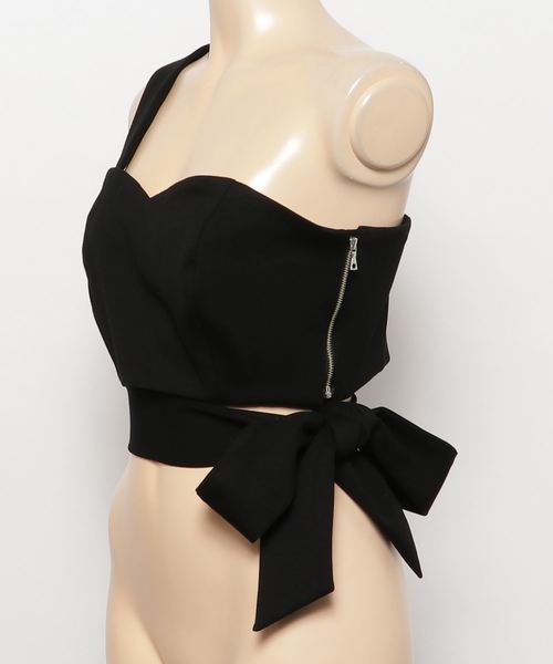 Kalen  BANNER BARRETT（カレンバナーバレット）の「ONE SHOULDER BUSTIER/ワンショルダービスチェ（キャミソール・レディース・ブラック/カーキ/グレイッシュベージュ・38）」の6枚目の写真