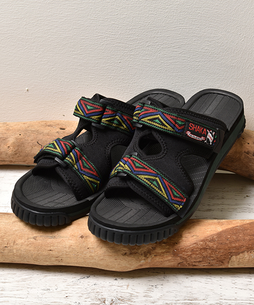 SHAKA（シャカ）の「別注カラー有【SHAKA / シャカ】CHILL OUT（サンダル・レディース・パープル/ネイビー/ブラック/グレー/オリーブ/ピンク/ブラック×グリーン/グリーン系その他/ブラック系その他/ロイヤルブルー/パープル系その他/マスタード/グリーン系その他2/オレンジ/ブラック×ホワイト・9/7/8/27cm/10/23cm/25cm/24cm/5/6/26cm/28cm）」の4枚目の写真