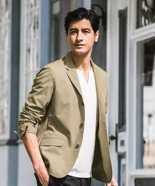 Taka Q タカキュー の タカキューメンズ Taka Q Men ダンプルカバーオールジャケット ベージュ テーラードジャケット Wear