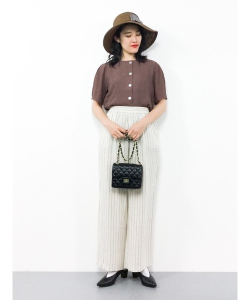 QUEENHEAD（クイーンヘッド）の「ニットりぼん ペーパーハット（ハット・レディース・ベージュ/グレー/ナチュラル/ブルー・FREE/X-LARGE）」の11枚目の写真