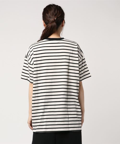 archives（アルシーヴ）の「ボーダーオーバーサイズT（Tシャツ/カットソー・レディース・ホワイト×ブラック/ホワイト×ネイビー/ベージュ系その他・MEDIUM）」の5枚目の写真