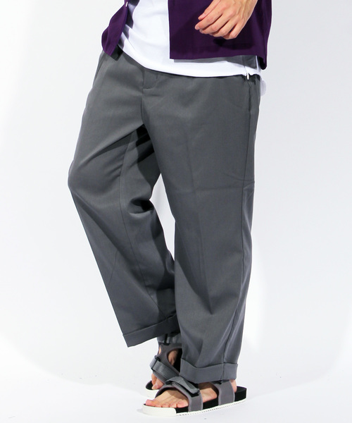 ８(eight)（エイト）の「ワイドパンツ スラックス（スラックス・メンズ・ブラック/ネイビー/グレー・MEDIUM/LARGE/X-LARGE）」の3枚目の写真