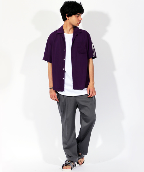 ８(eight)（エイト）の「ワイドパンツ スラックス（スラックス・メンズ・ブラック/ネイビー/グレー・MEDIUM/LARGE/X-LARGE）」の5枚目の写真