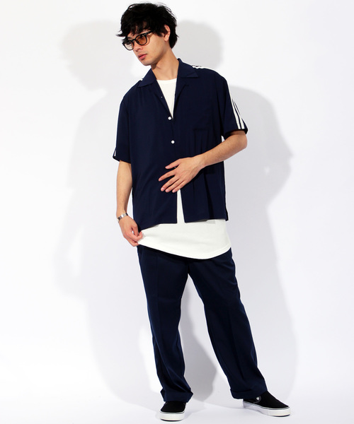 ８(eight)（エイト）の「ワイドパンツ スラックス（スラックス・メンズ・ブラック/ネイビー/グレー・MEDIUM/LARGE/X-LARGE）」の6枚目の写真