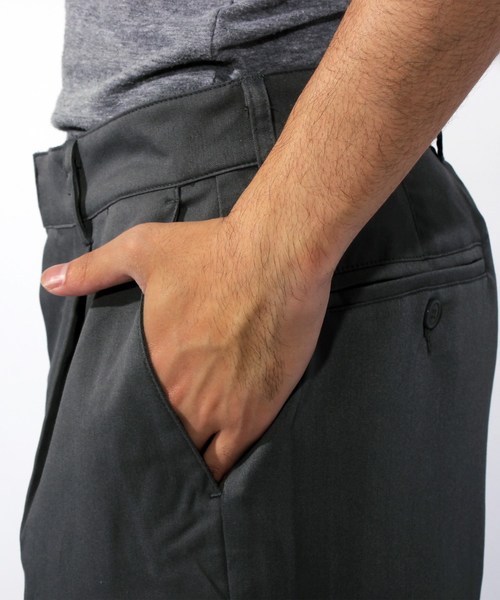 ８(eight)（エイト）の「ワイドパンツ スラックス（スラックス・メンズ・ブラック/ネイビー/グレー・MEDIUM/LARGE/X-LARGE）」の12枚目の写真