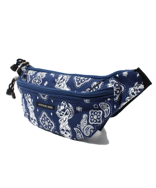 HYSTERIC MINI(ヒステリックミニ)の「mini on skull bandanna ウエストBAG(ボディバッグ/ウエストポーチ・キッズ・ネイビー/レッド/ブラック・FREE)」の4枚目の写真