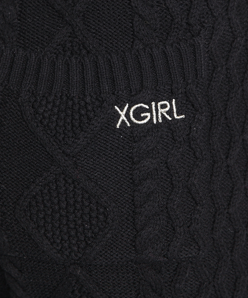 X-girl（エックスガール）の「CABLE KNIT SHORTS（その他パンツ・レディース・ブラック/ブルー/ネイビー/イエロー・1/2）」の7枚目の写真