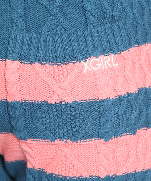 X-girl（エックスガール）の「CABLE KNIT SHORTS（その他パンツ・レディース・ブラック/ブルー/ネイビー/イエロー・1/2）」の9枚目の写真