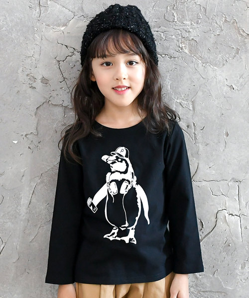 Bee des Bee(ビーデスビー)の「【コットン100%】長袖プリントTシャツ(Tシャツ/カットソー・キッズ・ブラック/ブラック系その他/グリーン系その他/レッド系その他/ブラック系その他5/ブラック系その他6/ブラック系その他7/グレー系その他4/グレー系その他5/グリーン系その他2/レッド系その他2/ブラック×ホワイト/グレー系その他/ブラック系その他2/ブラック系その他3/ホワイト/グレー系その他3/グレー系その他2/ブラック系その他4/ライトブラック/杢グレー/ミント/スモークピンク/ライトパープル/サックスブルー/ベージュ/ピンク/ホワイト系その他・120cm/130cm/140cm/150cm/110cm/100cm)」の12枚目の写真