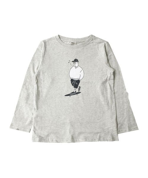 Bee des Bee(ビーデスビー)の「【コットン100%】長袖プリントTシャツ(Tシャツ/カットソー・キッズ・ブラック/ブラック系その他/グリーン系その他/レッド系その他/ブラック系その他5/ブラック系その他6/ブラック系その他7/グレー系その他4/グレー系その他5/グリーン系その他2/レッド系その他2/ブラック×ホワイト/グレー系その他/ブラック系その他2/ブラック系その他3/ホワイト/グレー系その他3/グレー系その他2/ブラック系その他4/ライトブラック/杢グレー/ミント/スモークピンク/ライトパープル/サックスブルー/ベージュ/ピンク/ホワイト系その他・120cm/130cm/140cm/150cm/110cm/100cm)」の14枚目の写真