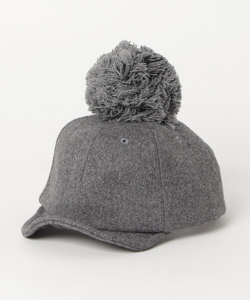 GRIN BUDDY（グリンバディ）の「【GRIN BUDDY(グリンバディ)】ポンポン付き ウールキャップ/Wool Pom Cap 2（キャップ・キッズ・ブラック/グレー/ブラウン/グリーン・52/54）」の11枚目の写真