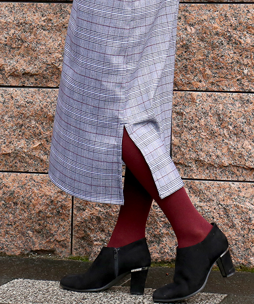 n'ee-ne（ネーネ）の「グレンチェックジャンパースカート（ジャンパースカート・レディース・グレー/チャコールグレー/ブラウン・M/L）」の7枚目の写真