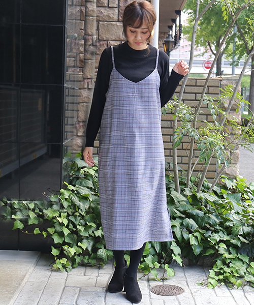 n'ee-ne（ネーネ）の「グレンチェックジャンパースカート（ジャンパースカート・レディース・グレー/チャコールグレー/ブラウン・M/L）」の22枚目の写真