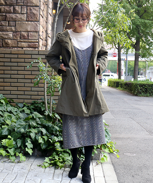 n'ee-ne（ネーネ）の「グレンチェックジャンパースカート（ジャンパースカート・レディース・グレー/チャコールグレー/ブラウン・M/L）」の18枚目の写真