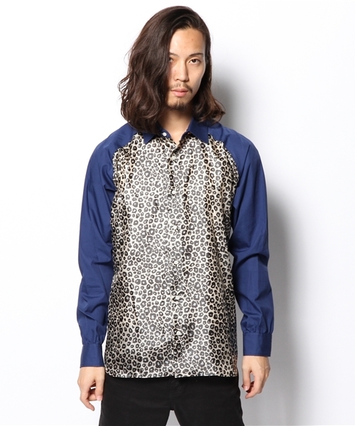 603（ロクマルサン）の「603 レオパードコンビネーションシャツ（シャツ/ブラウス・メンズ・ダークブルー・40/42/44）」の2枚目の写真