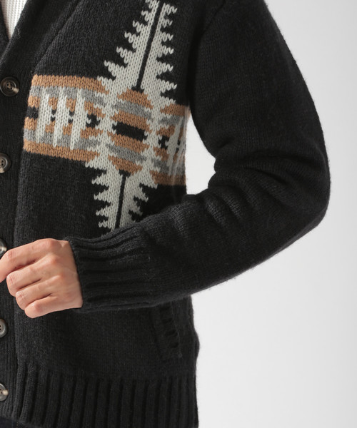 BAYFLOW(ベイフロー)の「ジャガードネイティブカーディガン(カーディガン/ボレロ・メンズ・アイボリー/ブラック・LARGE/SMALL/MEDIUM)」の16枚目の写真