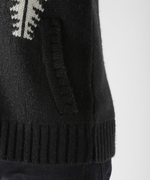 BAYFLOW(ベイフロー)の「ジャガードネイティブカーディガン(カーディガン/ボレロ・メンズ・アイボリー/ブラック・LARGE/SMALL/MEDIUM)」の18枚目の写真