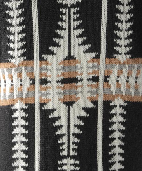 BAYFLOW(ベイフロー)の「ジャガードネイティブカーディガン(カーディガン/ボレロ・メンズ・アイボリー/ブラック・LARGE/SMALL/MEDIUM)」の20枚目の写真