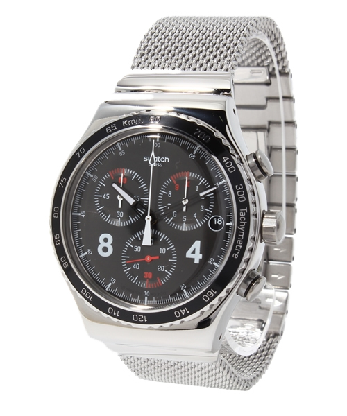 BEAUTY&YOUTH UNITED ARROWS(ビューティーアンドユースユナイテッドアローズ)の「<SWATCH> BLACKIE¨§(アナログ腕時計・メンズ・シルバー・フリー)」の1枚目の写真