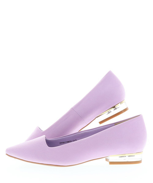 RANDA（ランダ）の「3E/クリアヒールスクエアトゥパンプス（パンプス・レディース・ブラック/ベージュ/パープル・23/24/25/22/25.5/22.5/24.5/23.5）」の9枚目の写真