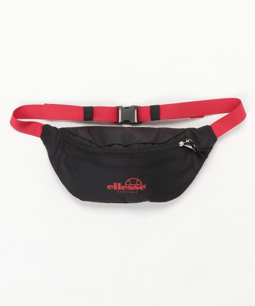 ellesse（エレッセ）の「ellesse Fanny Pack (BLACK/BRILLIANT RED)（ボディバッグ/ウエストポーチ）」 WEAR