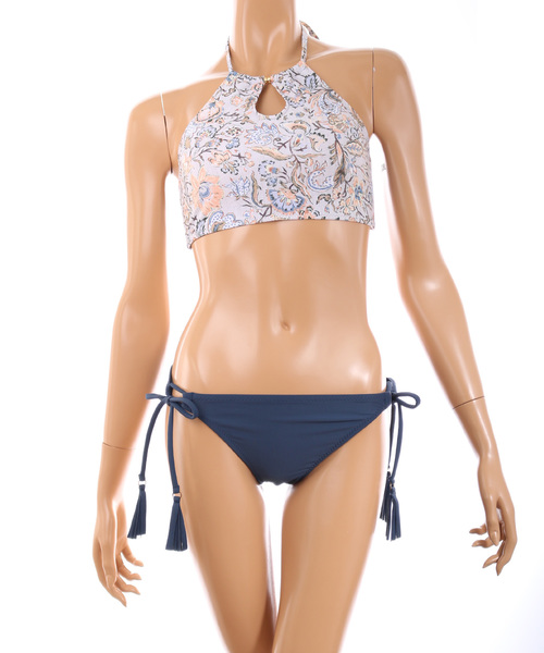 Peak Pine ピークアンドパイン の Peak Pine 花柄 無地ハイネックビキニ 水着 水着 Wear