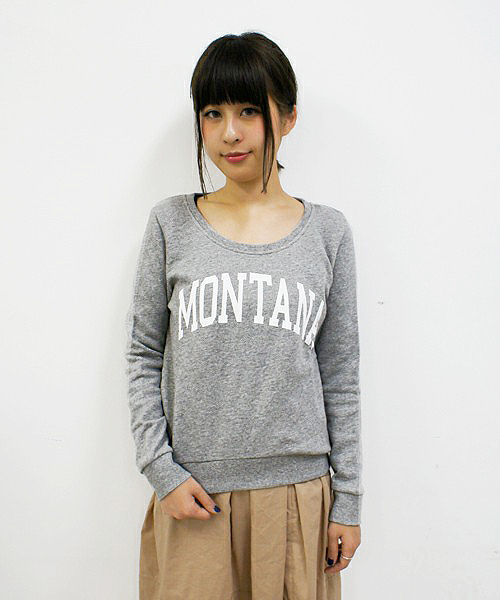 CIAOPANIC(チャオパニック)の「【Ciaopanic】MONTANA裏毛プリントプルオーバー(スウェット・レディース・オフホワイト/グレー/ライトブルー・FREE)」の3枚目の写真