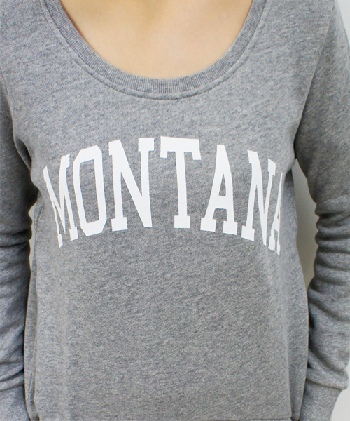 CIAOPANIC(チャオパニック)の「【Ciaopanic】MONTANA裏毛プリントプルオーバー(スウェット・レディース・オフホワイト/グレー/ライトブルー・FREE)」の6枚目の写真